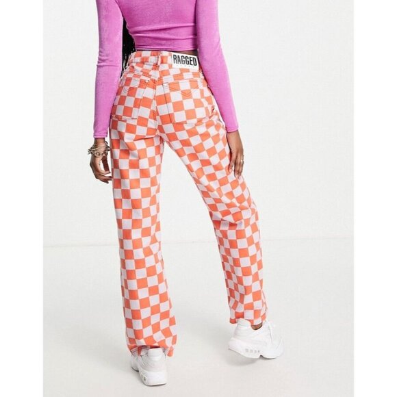 The Ragged Priest Size 36 Dad Jeans in Checkerboard - Picture 2 of 8